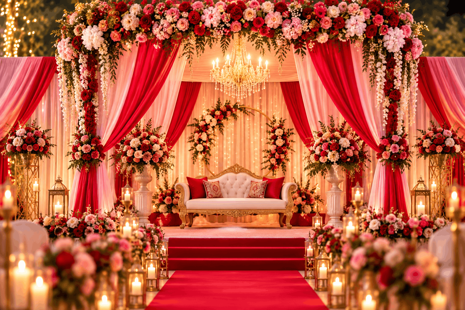 Luxury wedding event decoration by Your decoration Company Name