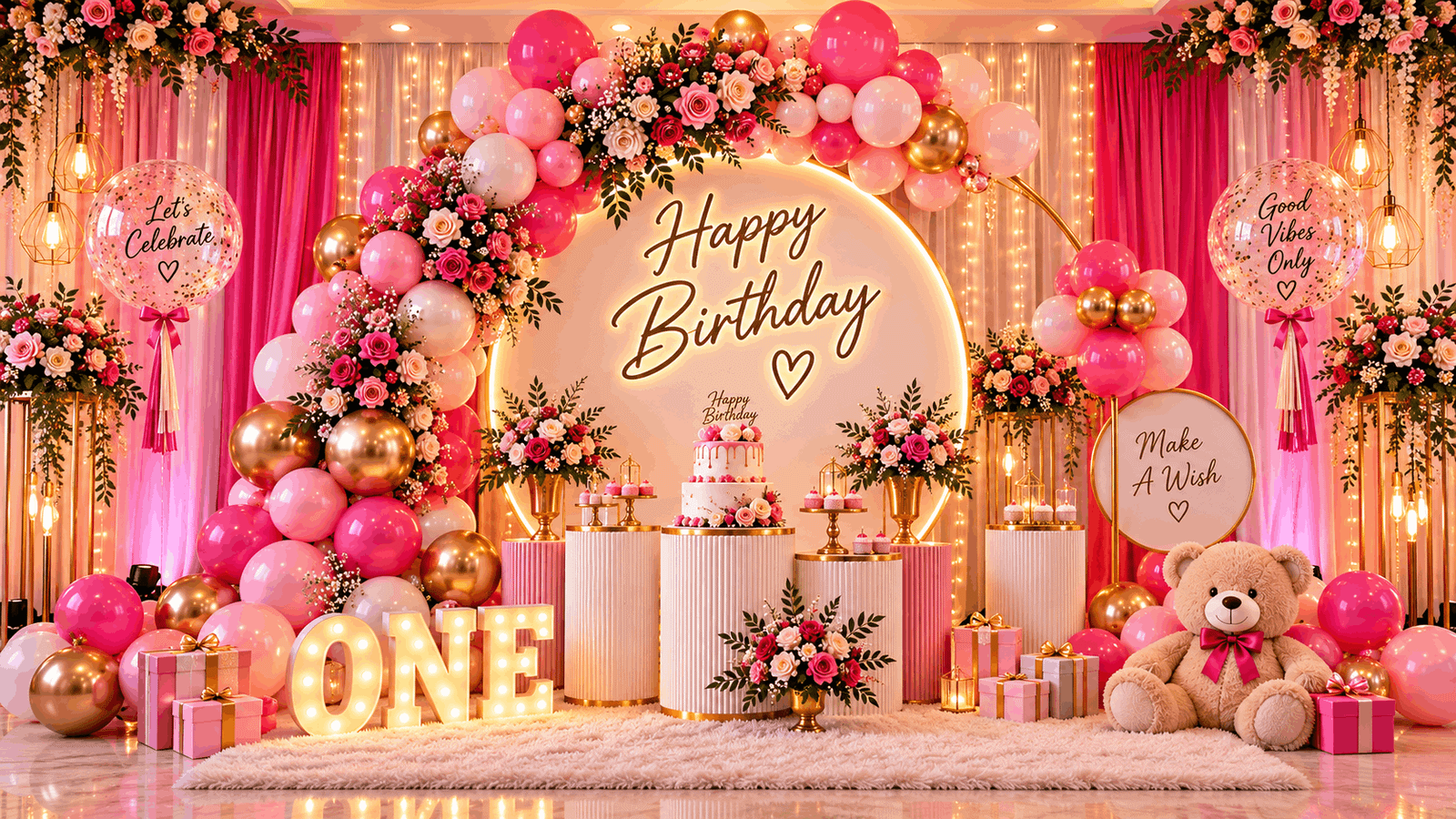 Birthday Decoration by Your decoration Company Name
