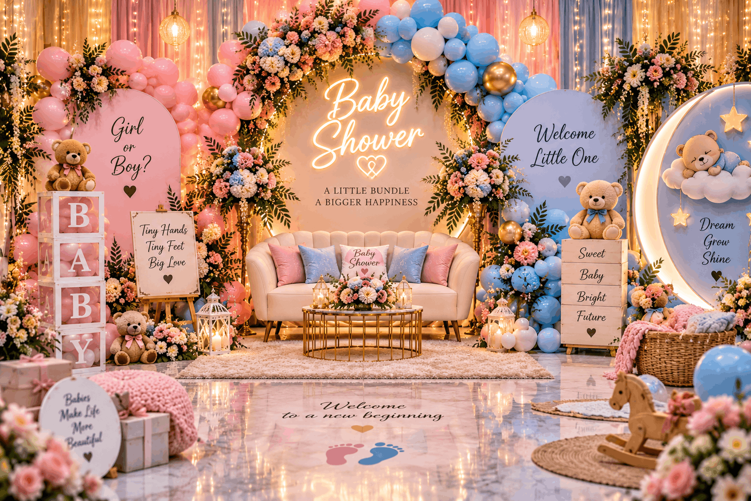 Baby Shower Decoration by Your decoration Company Name