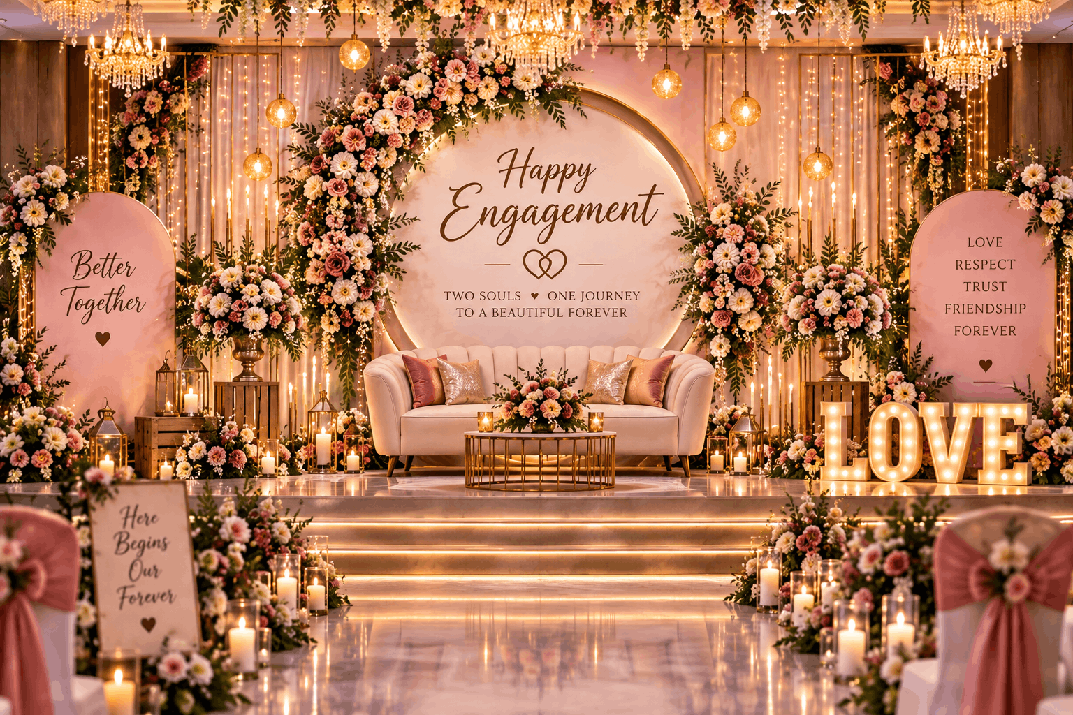 Engagement Decoration by Your decoration Company Name