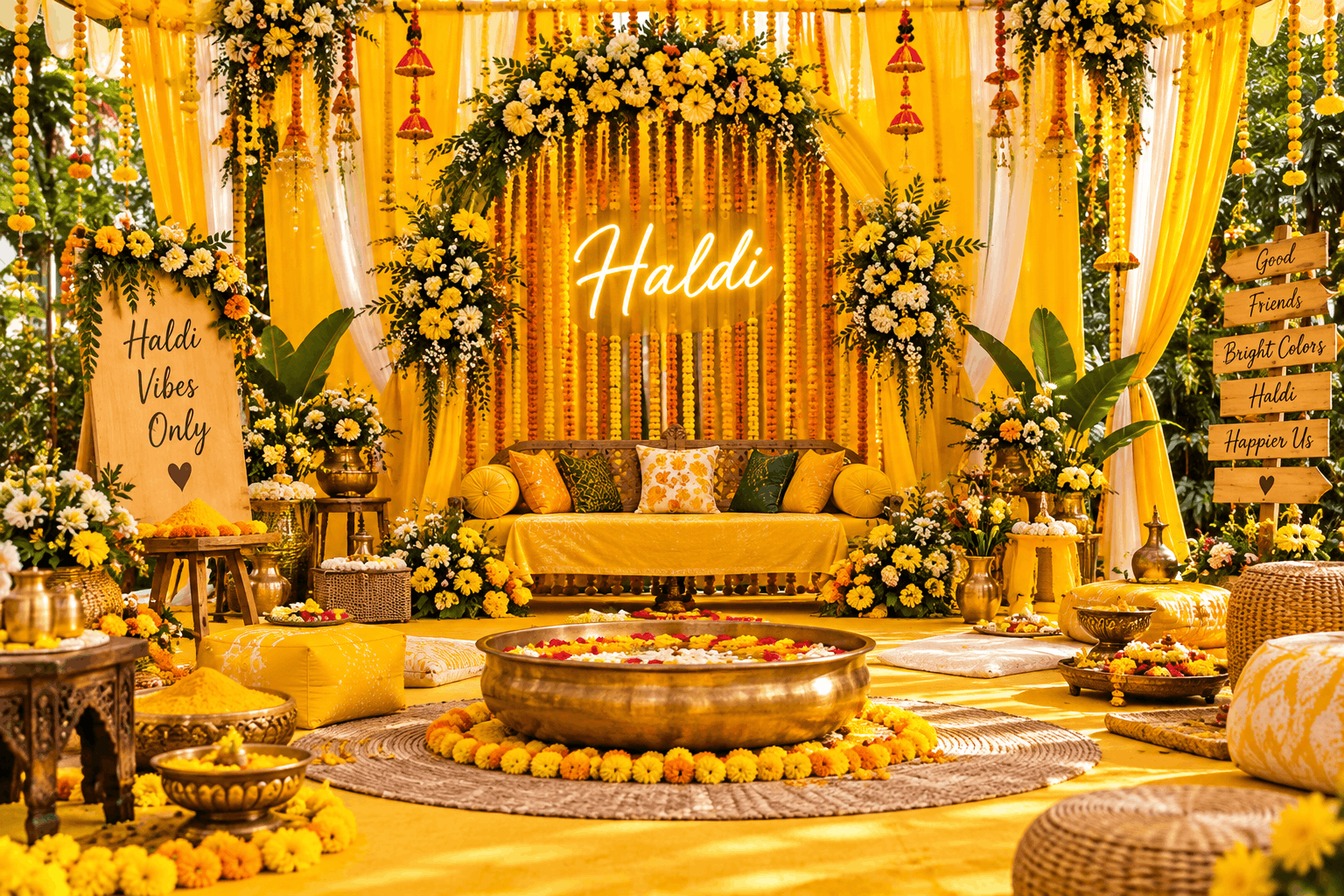 Haldi Mehendi Decoration by Your decoration Company Name