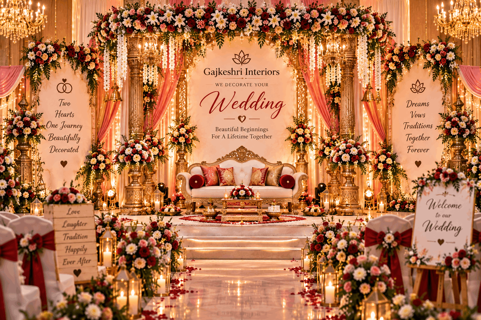 Luxury Wedding Decoration by Your decoration Company Name